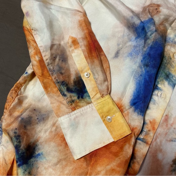 Aritzia Le Fou Wilfred Celestine Silk Long Sleeve Button Down - Picture 5 of 6
